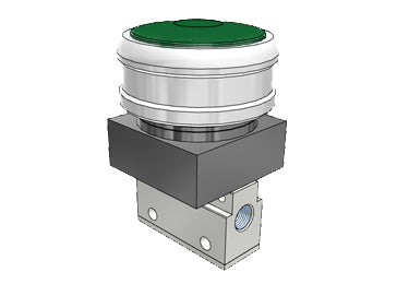 Airtac CM3PMS-06: Manual Valve. 3 Way - CM3PMS06GG