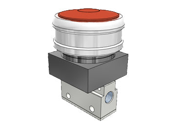 Airtac CM3PMS-06: Manual Valve. 3 Way - CM3PMS06RT
