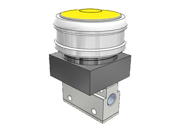 Airtac CM3PMS-06: Manual Valve. 3 Way - CM3PMS06YG