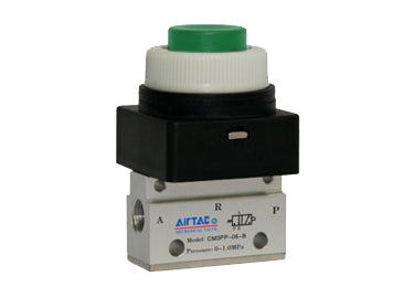 Airtac CM3PP-06: Manual Valve. 3 Way - CM3PP06GG