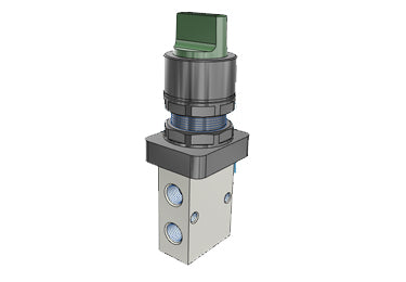 Airtac S3HS-08: Manual Valve. 3 Way - S3HS08GG